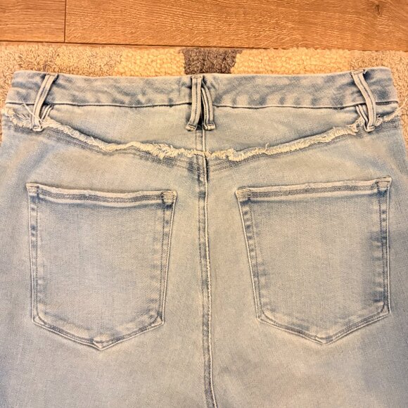 Good American Straight Leg Distressed Jeans - Picture 6 of 8